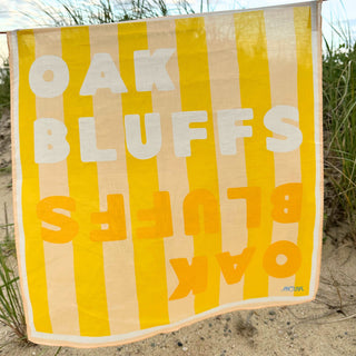 OAK BLUFFS YELLOW STRIPED BEACH BANDANA