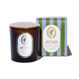 YULETIDE JUBILEE DOUBLE-WICK SCENTED BEESWAX CANDLE